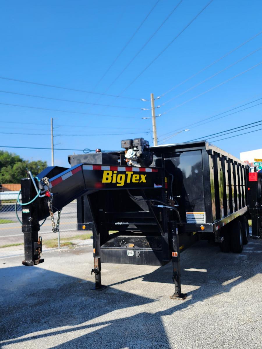 Big Tex USED 25DU20 Deck over Dump W/ Gas Pump for Hydraulics Big