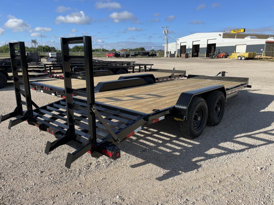 Big Tex 14ET-KR 14K TAND EQUIP W/DT 83×20 KR DVT Knee Ramps, Black image 0