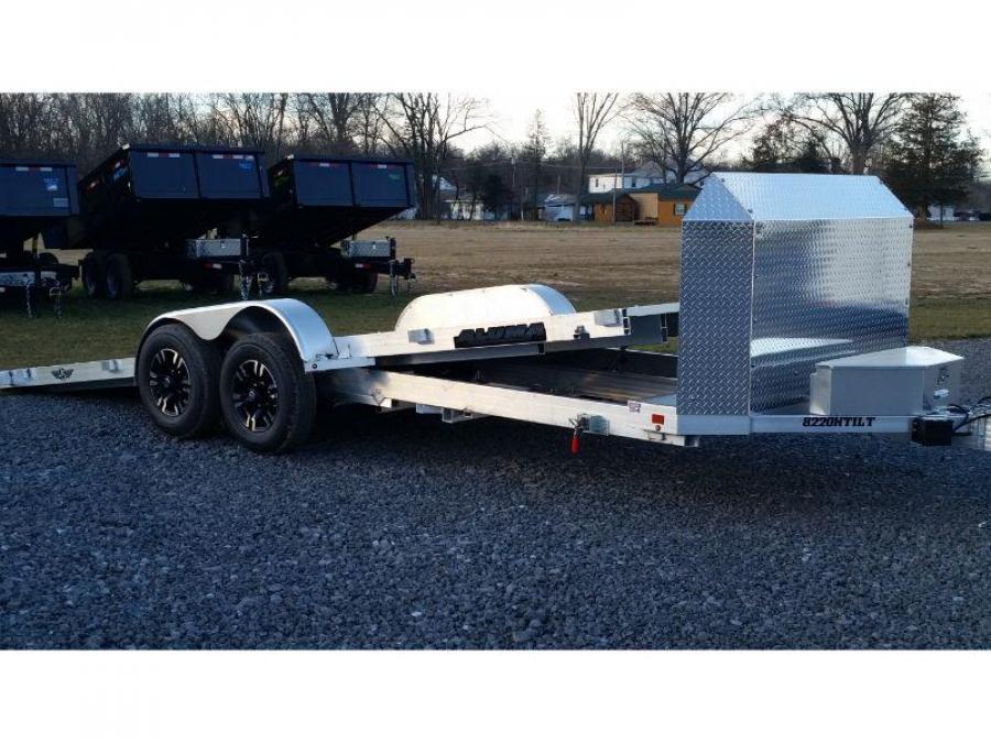 Aluma 8220 Aluma 82″ x 20 Tilt TA Utility Trailer, 4800# Axles image 0