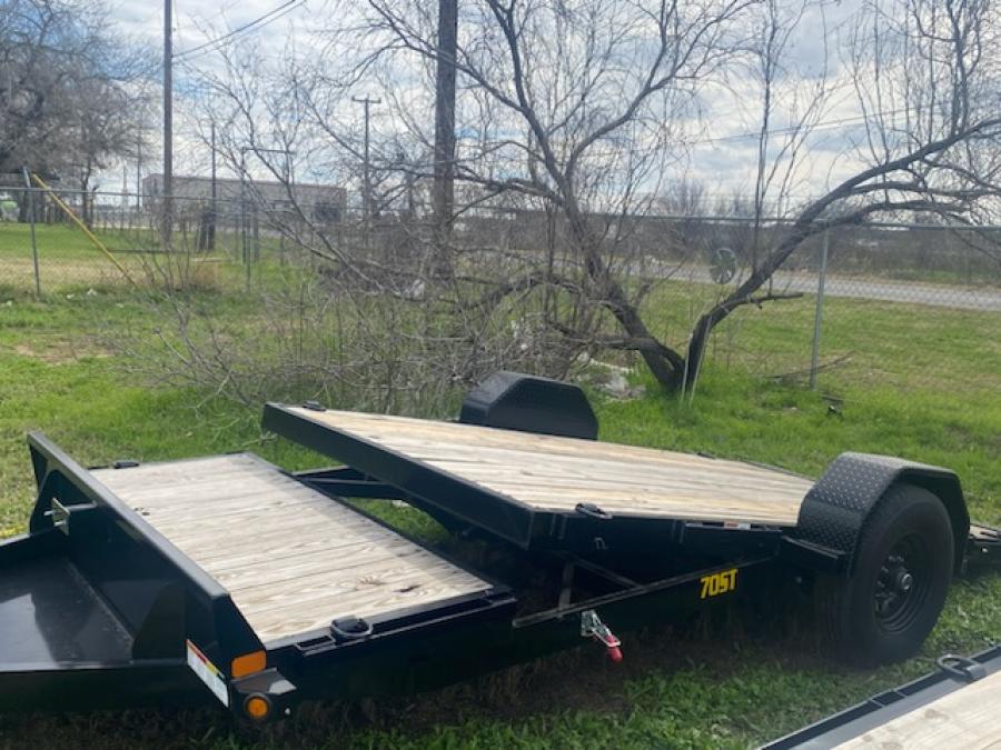 Big Tex 70ST 7K SINGLE AXLE TILT (81"x16) BLACK Big Tex Trailer World