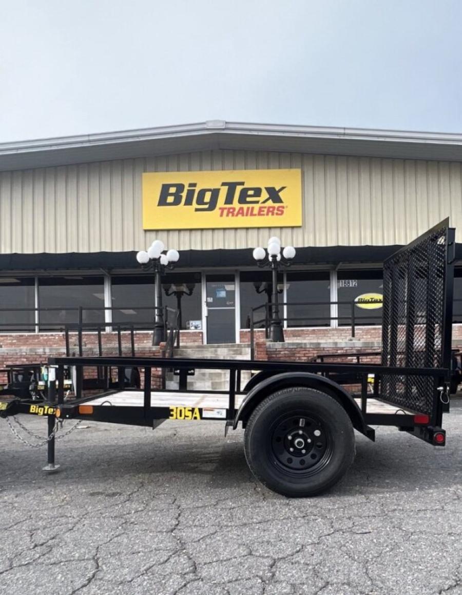 2023 Big Tex Single Axle Pipe Top Utility Trailer 60”x 8’ w/ a 4’ spring assisted ramp gate, spare tire mount. image 0