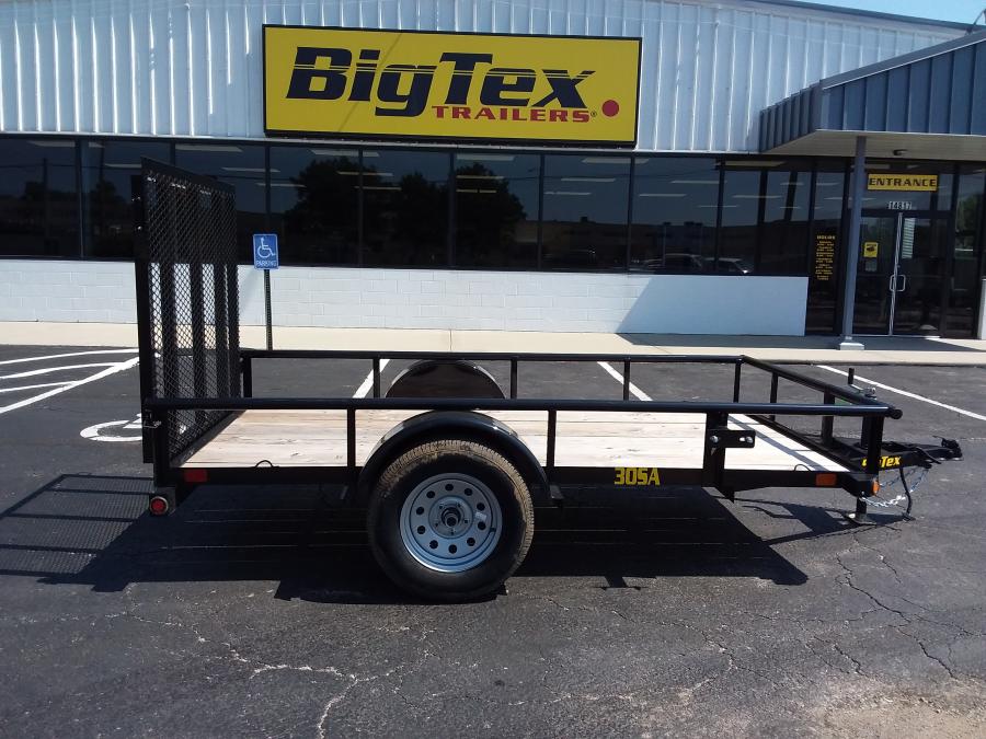 2024 Big Tex Single Axle Pipe Top Utility Trailer 60”x 8’ w/ a 4’ spring assisted ramp gate, spare tire mount. image 0