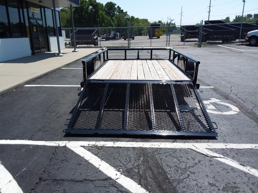 2024 Big Tex Single Axle Pipe Top Utility Trailer 60”x 8’ w/ a 4’ spring assisted ramp gate, spare tire mount. image 1
