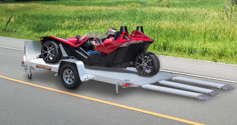 Aluma 8214 Aluma 82″ x 14 Heavy Utility Single Axle Aluminum Trailer image 0
