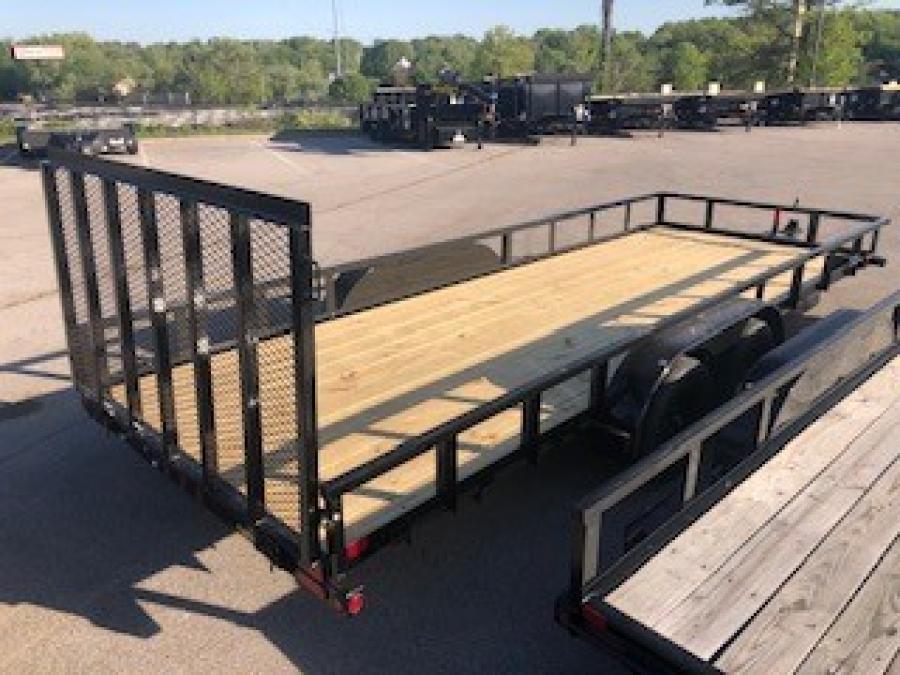 2024 Big Tex 70PI – Tandem Axle Pipe Top Utility Trailer 83”x 20’ w/ a spring assisted gate, spare tire mount, brakes image 1