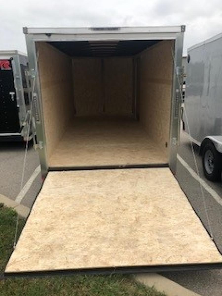 2023 RC Trailers 7×16 wedge enclosed trailer, ramp door, white image 2