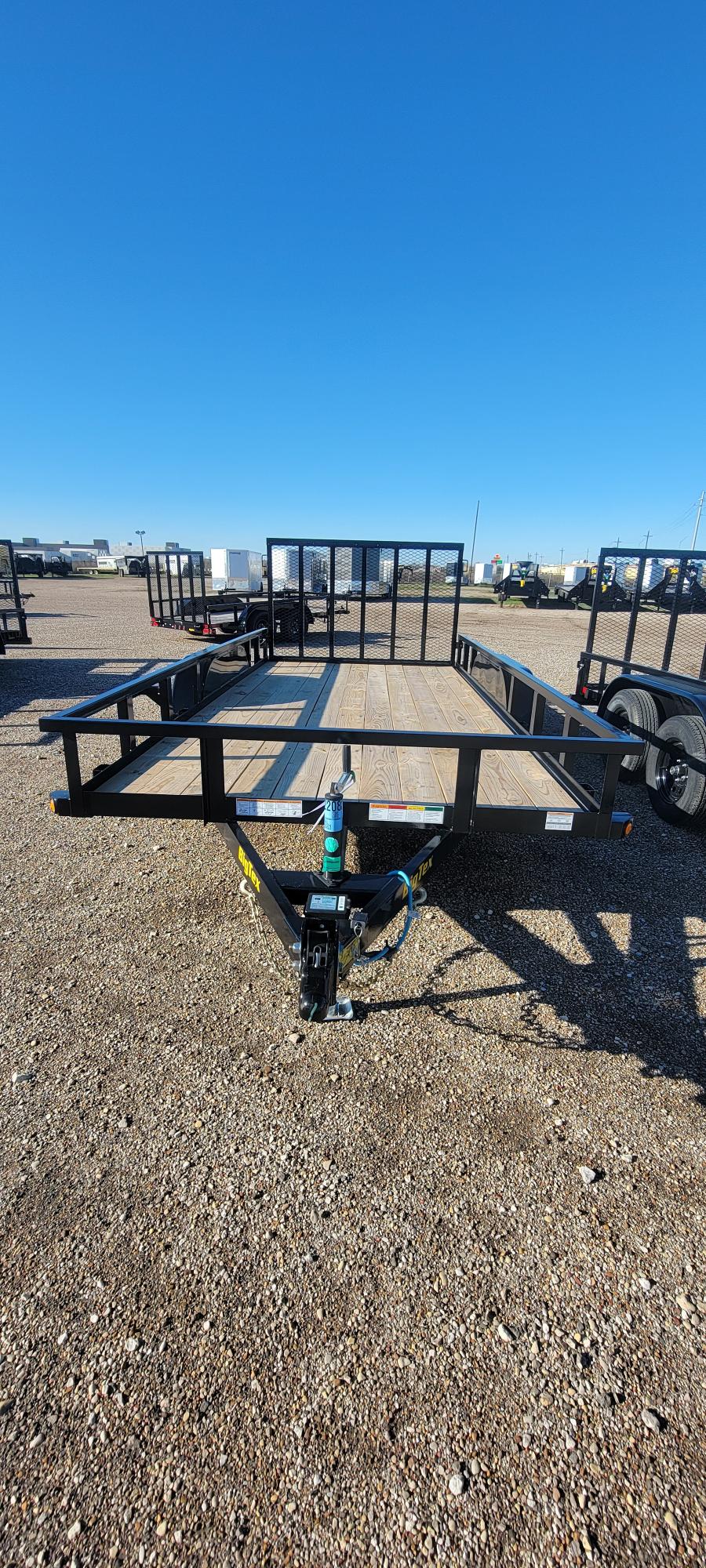 2024 Big Tex Tandem Axle Extra Wide Pipe Top Utility Trailer 83”x 18’ w/4’ Dual Spring Assisted Gate, Spare Tire Mount, Brakes image 0