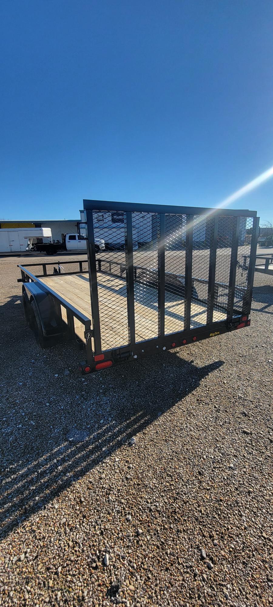 2024 Big Tex Tandem Axle Extra Wide Pipe Top Utility Trailer 83”x 18’ w/4’ Dual Spring Assisted Gate, Spare Tire Mount, Brakes image 1