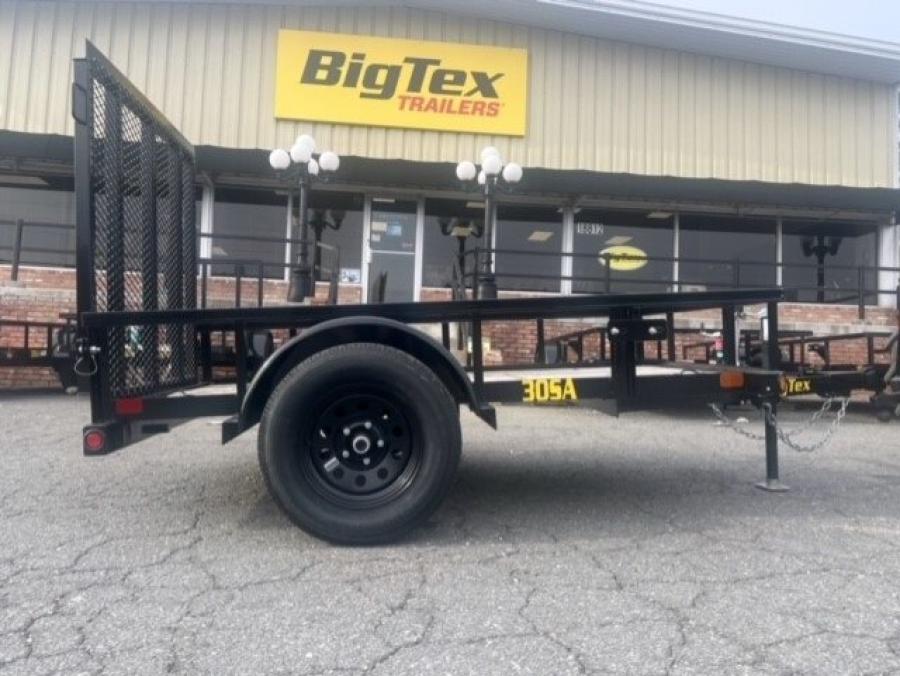 2023 Big Tex Single Axle Pipe Top Utility Trailer 60”x 10’ w/ a 4’ spring assisted ramp gate, spare tire mount. image 0