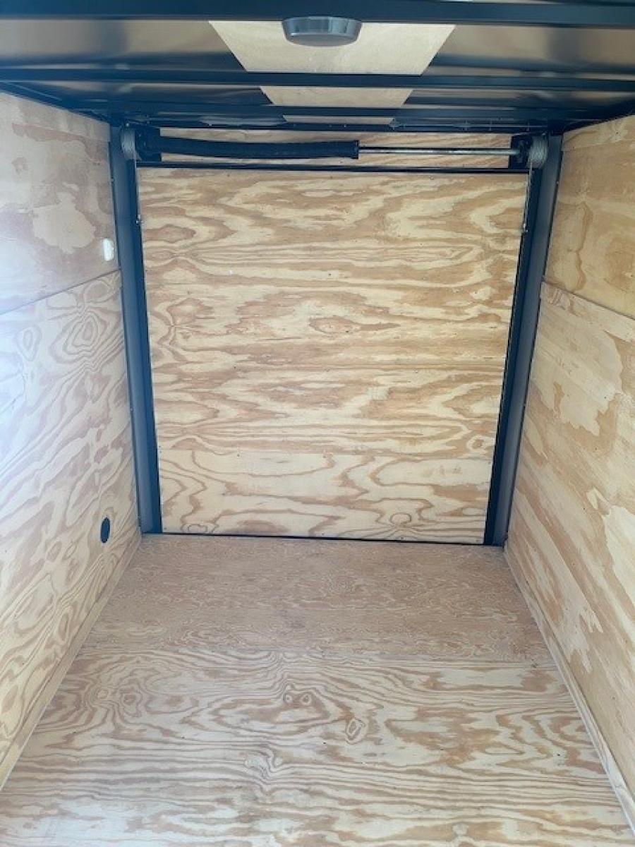 ***ON CLEARANCE*** Stallion Enclosed Cargo Trailer, (6’W x 10’L Single Axle, V-Nose, Side Door, Ramp Door, Silver, 6’H, No Tie Down Rings Inside) image 4