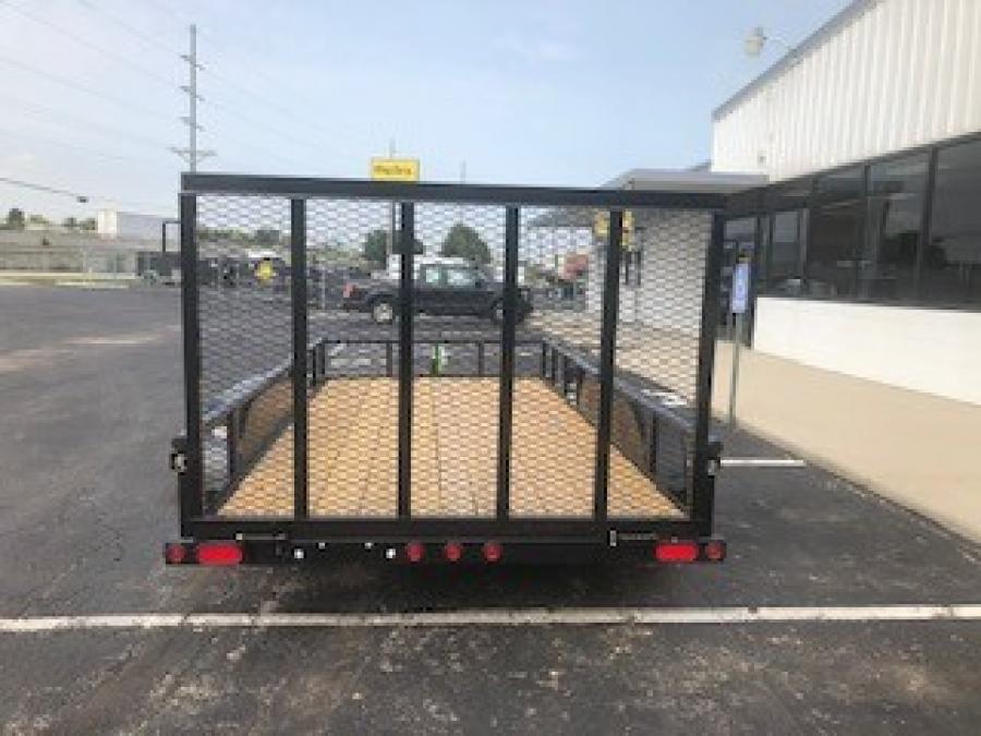 2024 Big Tex Tandem Axle Pipe Top Utility Trailer 77”x 14’ w/ a 4’ dual spring assisted ramp gate, spare tire mount, brakes. image 2