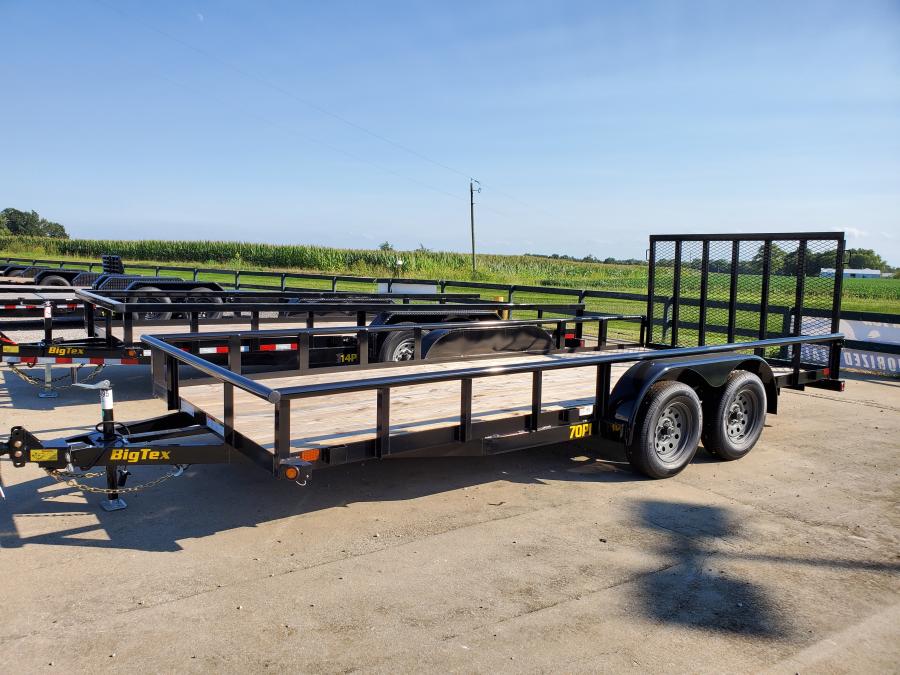 Big Tex 70PI 7K TAND PIPE UTL 83″x20 4RG SPMT BRK2 BK image 0