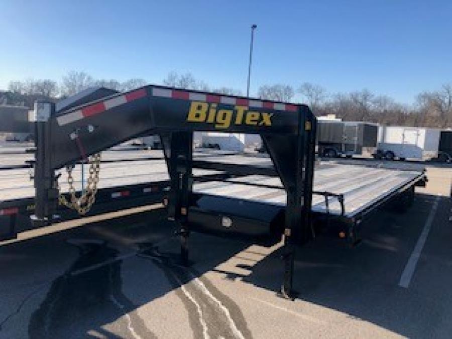 2024 Big Tex 14GN – single-wheel tandem axle 30′ (25+5) gooseneck trailer w/ mega-ramps, tool box, spare tire image 0