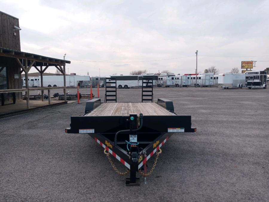 2024 Big Tex 14ET 14k Equipment Tailer with Dove Tail and Knee Ramps 83×18 image 0