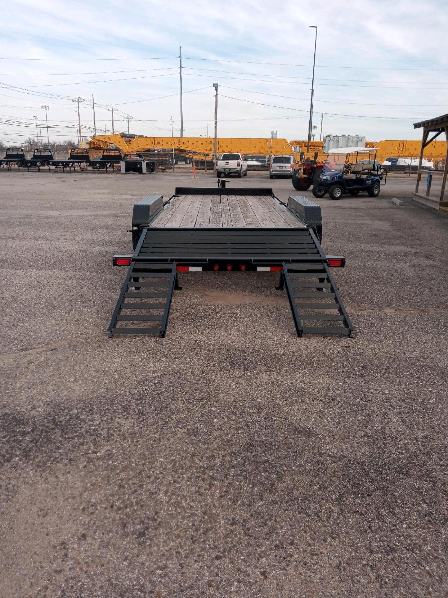 2024 Big Tex 14ET 14k Equipment Tailer with Dove Tail and Knee Ramps 83×18 image 1