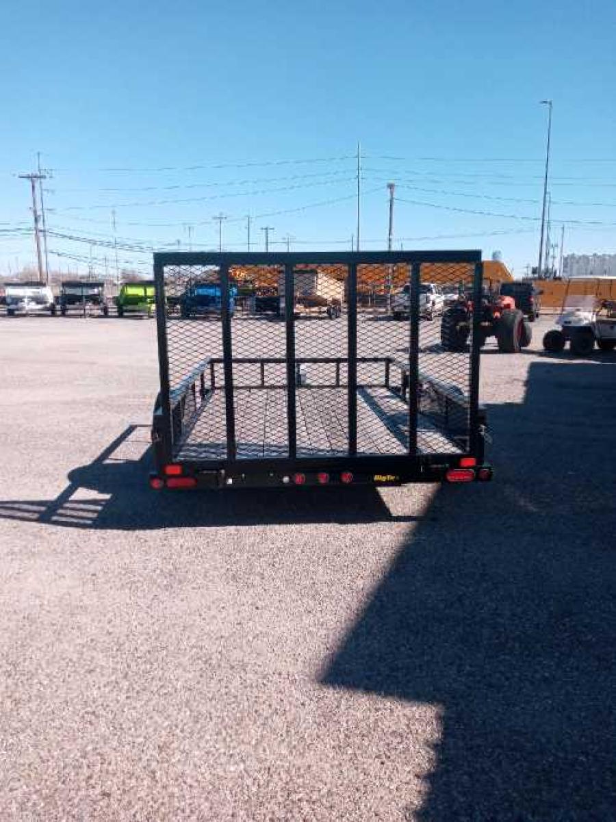 2024 Big Tex Single Axle Pipe Top Utility Trailer 77”x10’ w/ a 4’ dual spring assisted ramp gate, spare tire mount. image 2