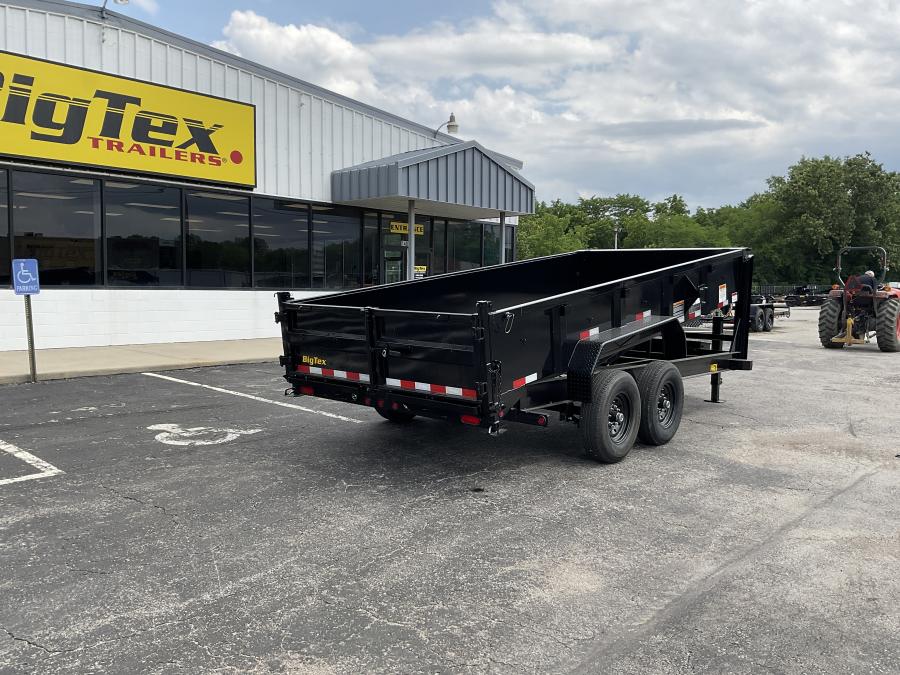 2024 Big Tex Heavy Duty Tandem Axle Gooseneck Dump Trailer 83”x 14’ w/ combo gate, spare tire mount, 6’ slide in ramps, tarp kit. image 1