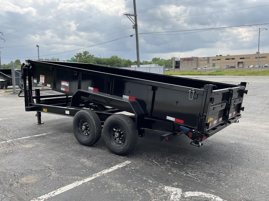 2024 Big Tex Heavy Duty Tandem Axle Gooseneck Dump Trailer 83”x 14’ w/ combo gate, spare tire mount, 6’ slide in ramps, tarp kit. image 2