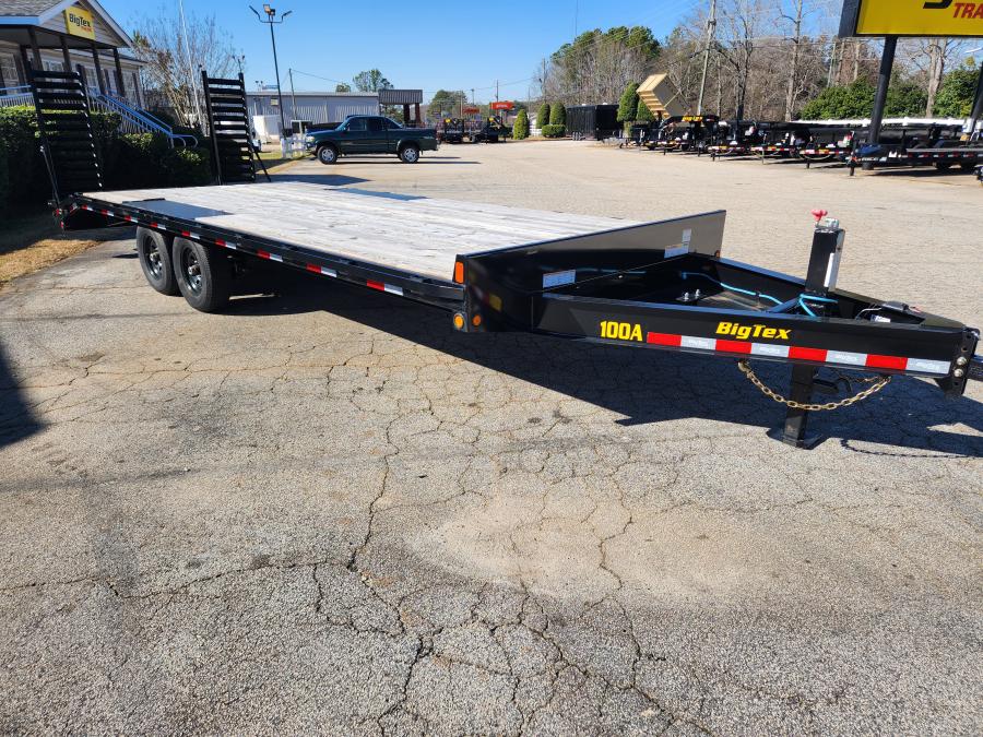 Big Tex 10OA OVER/AXLE FLAT W/3 DT AND 5 FOLD UP RAMPS image 2
