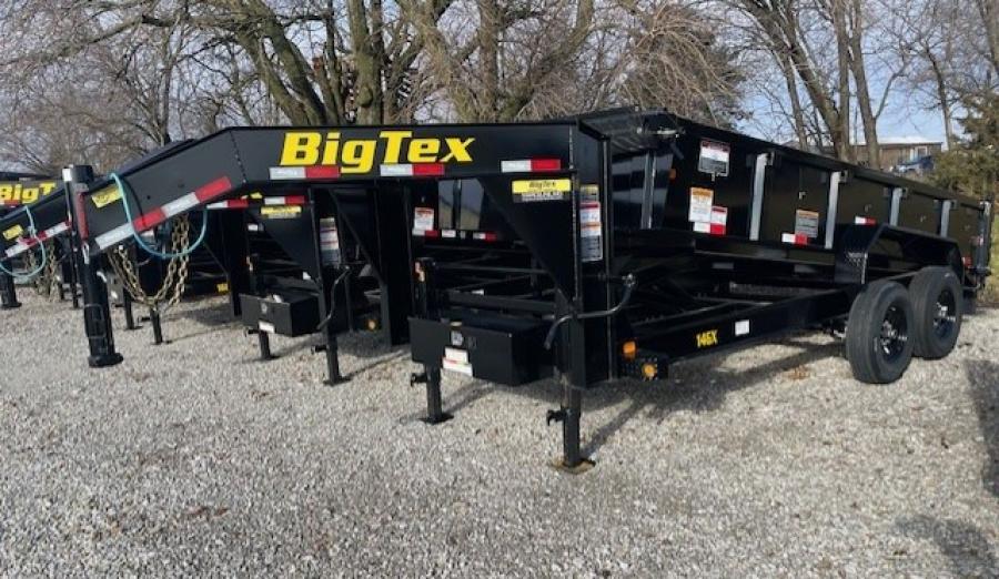 Big Tex 14GX 16ft Gooseneck Dump Trailer w/ Tarp Kit, Scissor Hoist, ComboGate, Pull Out Ramps, Built in Battery Charger image 3