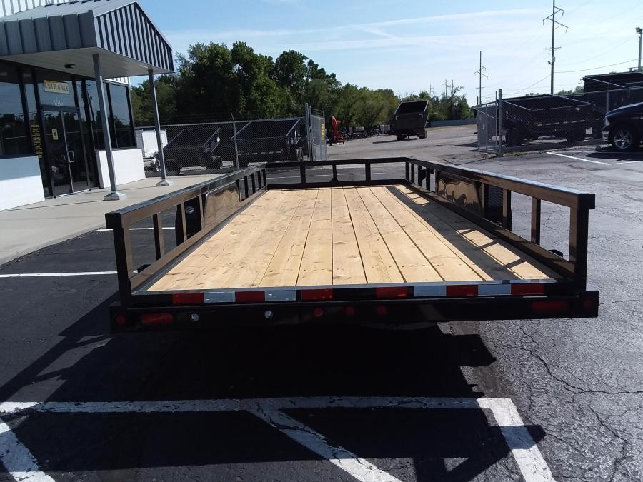 2024 Big Tex Heavy Duty Tandem Axle Pipe Top Utility Trailer 83”x 20’ w/ 4’ slide out ramps, spare tire mount, and dual brake axles. image 1