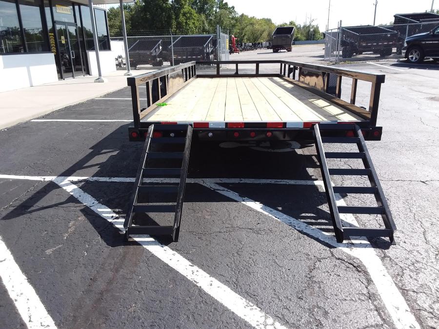 2024 Big Tex Heavy Duty Tandem Axle Pipe Top Utility Trailer 83”x 20’ w/ 4’ slide out ramps, spare tire mount, and dual brake axles. image 2