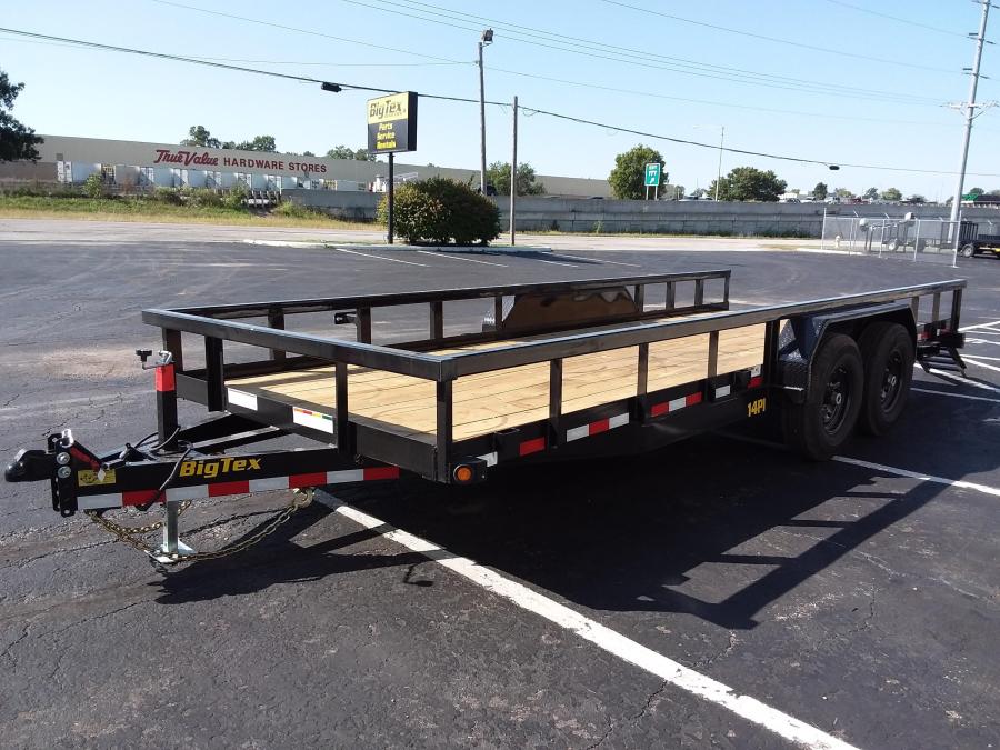 2024 Big Tex Heavy Duty Tandem Axle Pipe Top Utility Trailer 83”x 20’ w/ 4’ slide out ramps, spare tire mount, and dual brake axles. image 3