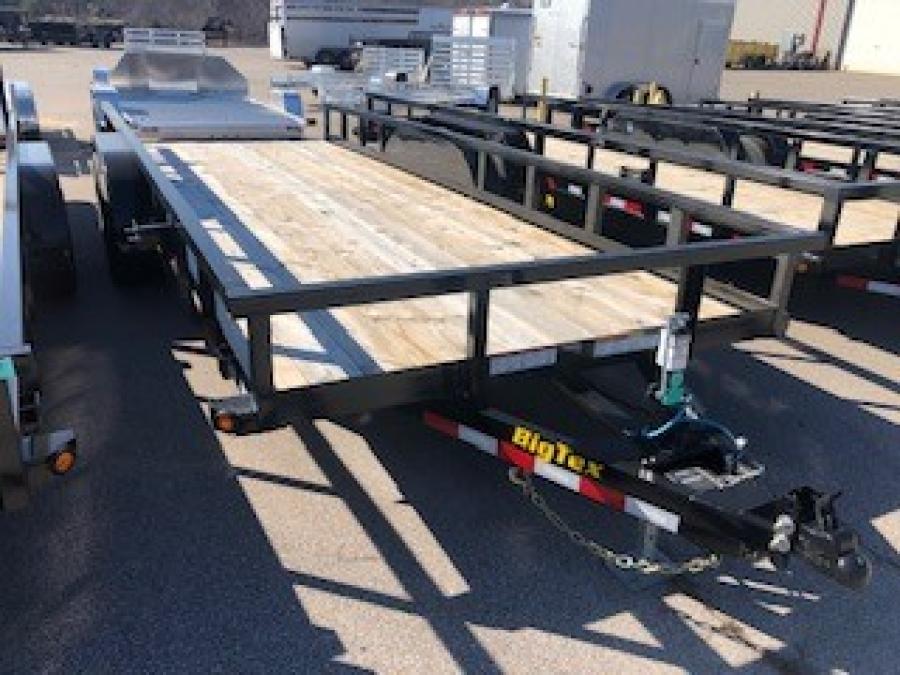 2024 Big Tex 10PI – Pro Series Pipe Top Tandem Axle Utility Trailer 83”x 20’ w/ 4’ slide out ramps, spare tire mount, and dual brake axles image 0