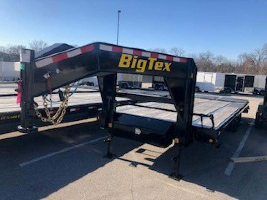 2024 Big Tex 14GN – single-wheel tandem axle 25′ (20+5) gooseneck trailer w/ mega-ramps, tool box, spare tire image 0