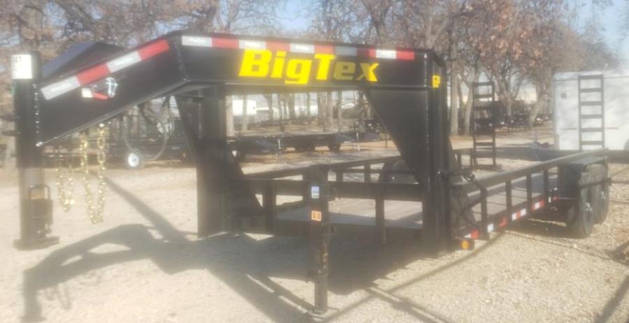 2024 Big Tex Heavy Duty Tandem Axle  Gooseneck Pipe Top Lowboy 83″ x 20′ w/Fold-Up Ramps image 0