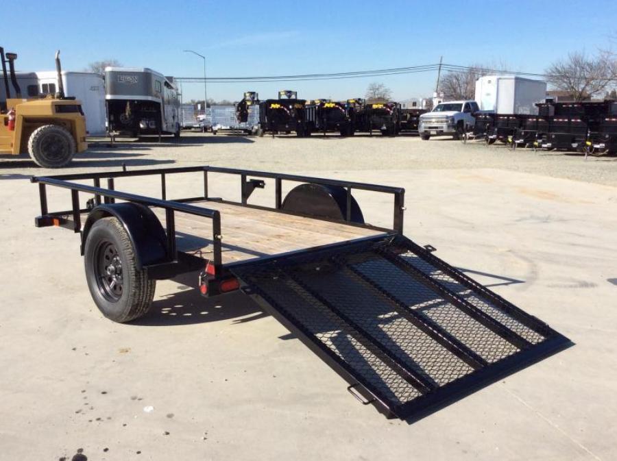 Big Tex 30SA Single Axle Utility Trailer, 4′ Spring Assisted Ramp Gate, Spare Mount, LED LTS image 0