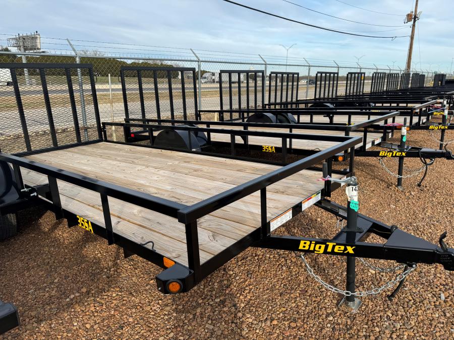 2024 Big Tex Single Axle Pipe Top Utility Trailer 77”x10’ w/ a 4’ dual spring assisted ramp gate, spare tire mount. image 0