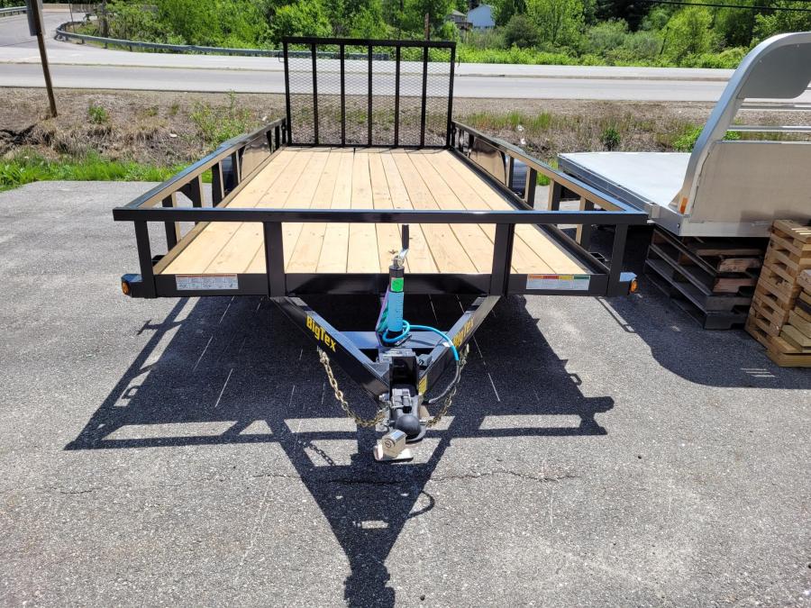Big Tex 70PI 83”x20’ 7K Tandem Axle Pipe Top Utility Trailer w/ 4’ Spring Assisted Ramp Gate, Spare Mount, and 2 Braked Axles. image 0