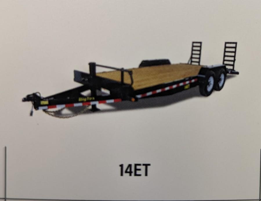 Big Tex 14ET-KR 14K TAND EQUIP W/DT 83×18 KR DVT Knee Ramps, Black image 0