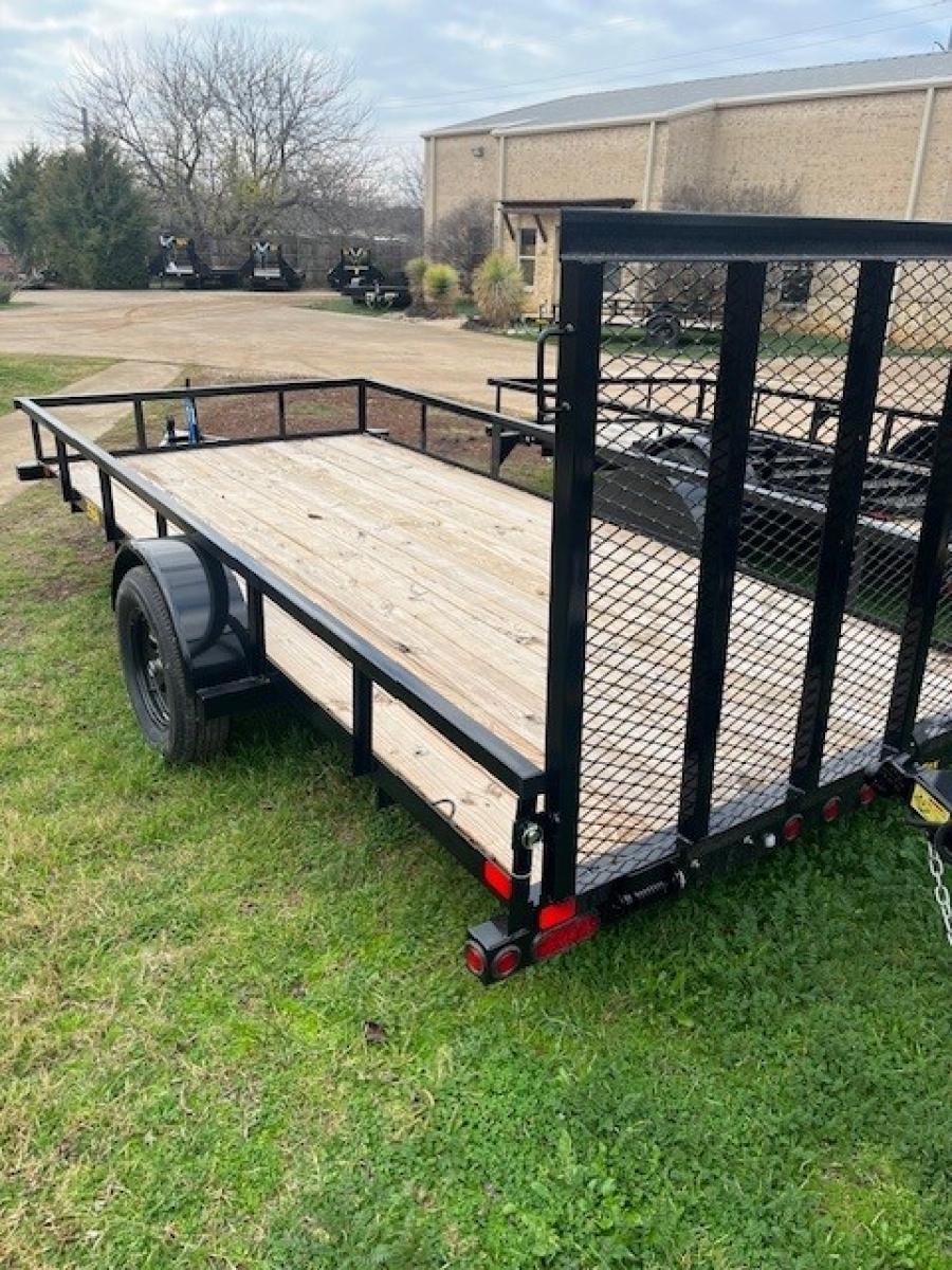 Big Tex 35SA-12BK4RG (77″W x 12’L, Single Axle Utility Trailer with 4′ Spring Assist Ramp Gate and Spare Tire Mount) image 3