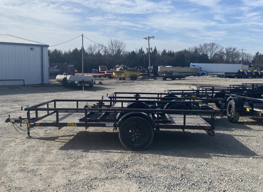 2024 Big Tex Single Axle Pipe Top Utility Trailer 77”x12’ w/4’ Dual Spring Assisted Ramp Gate, Spare Tire Mount image 0