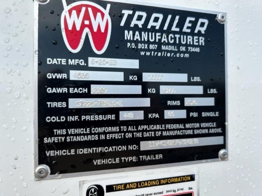 W-W TRAILER COMMERCIAL GRADE STEEL16′ CARGO 16′ X 7’10” WIDEX 66″ TALL 5.2K 2B DD image 5