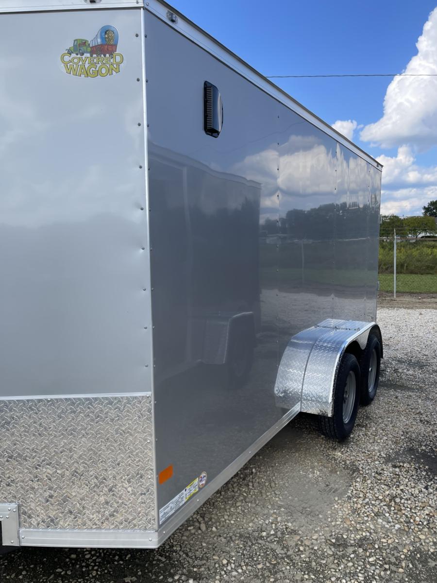 CWG7 COVERED WAGON 7X14 TA SILVER RD 6″ Additional Height image 1