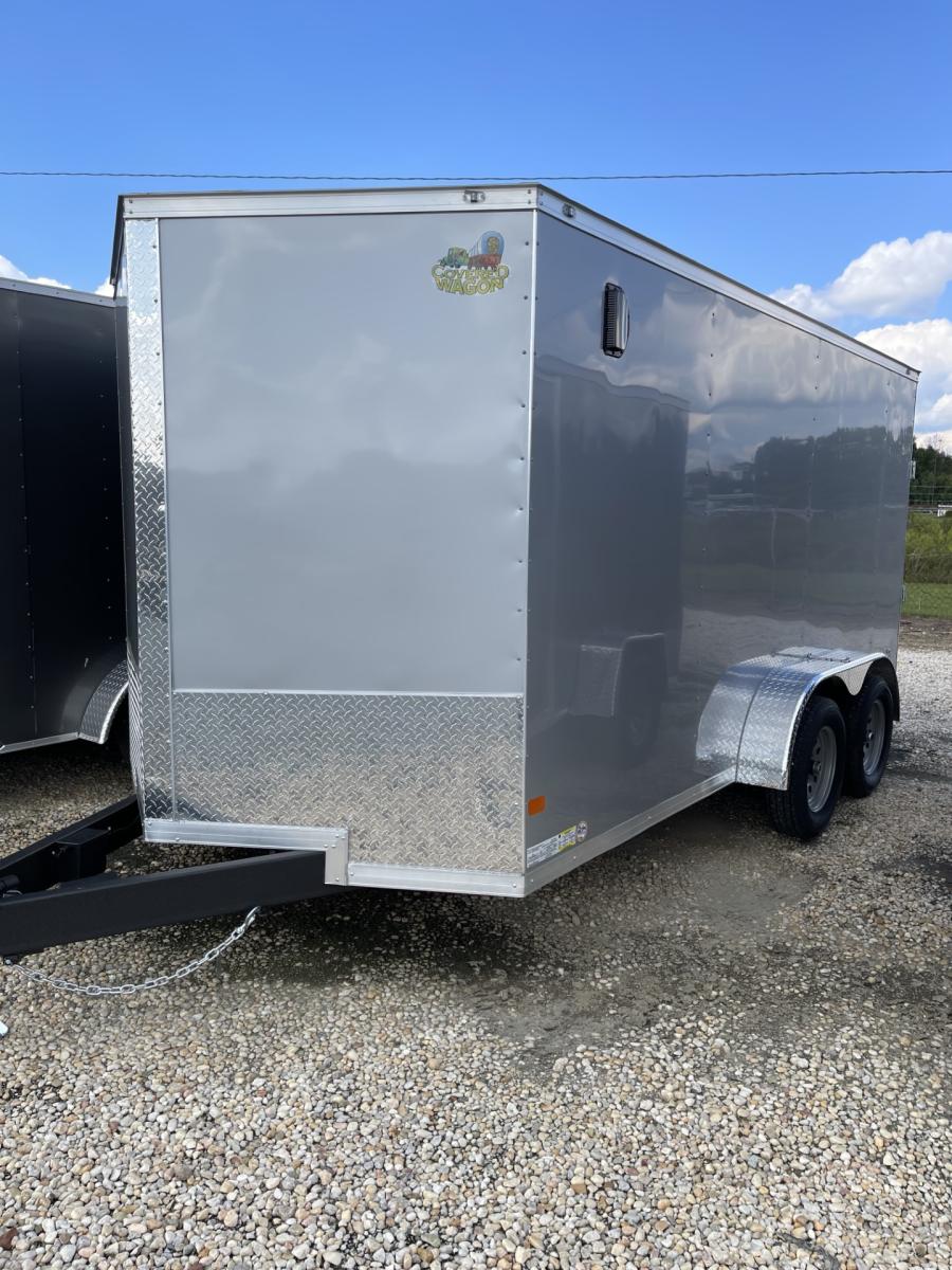 CWG7 COVERED WAGON 7X14 TA SILVER RD 6″ Additional Height image 0