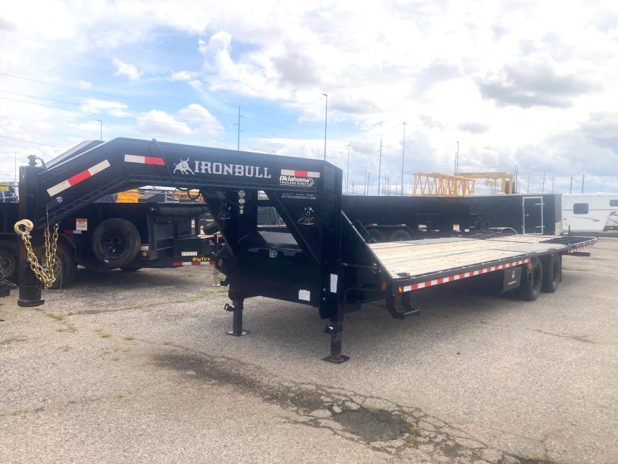 32’ Iron Bull Dual Gooseneck with Hydraulic. Dovetail Big Tex Trailer