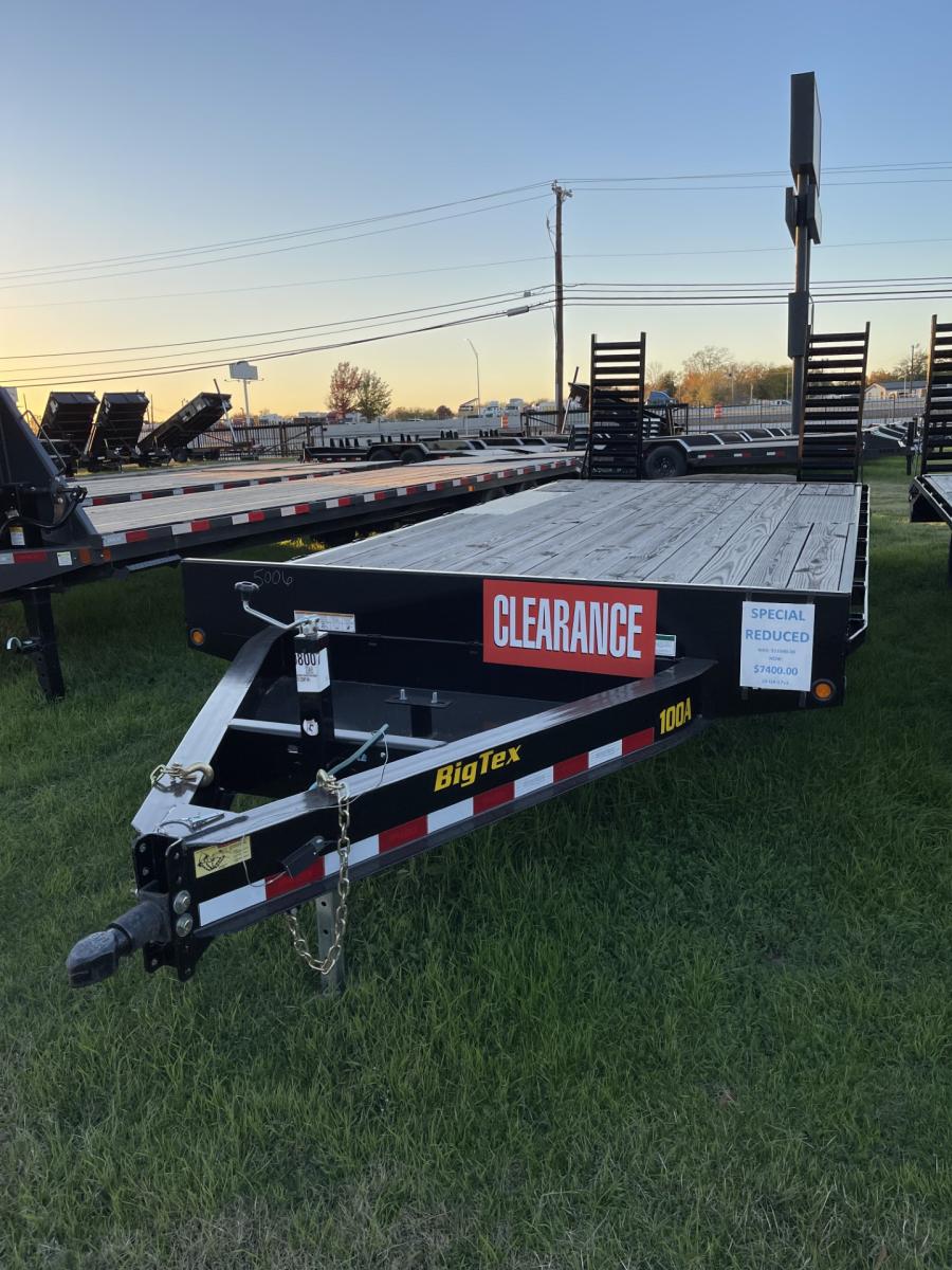 2022 Big Tex Deck Over Tandem Axle Equipment Trailer 102”x17′ +3’ Dove Tail image 1