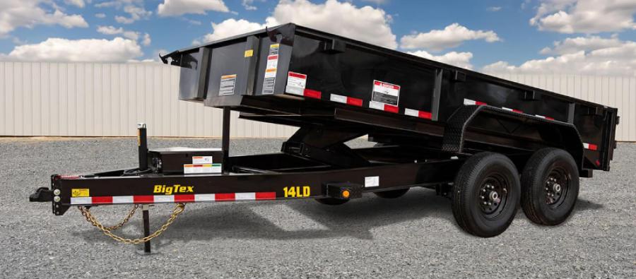 2024 Big Tex General Duty Low Profile Dump Trailer 83”x14’ with Spare Tire Mount, Double Barn Door Gate image 0