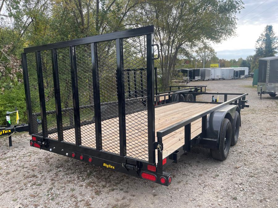 Big Tex 70PI 7K TAND UTILITY PI (7 x16) GA ADJ COUP, 4RG, SPMT, BK image 1