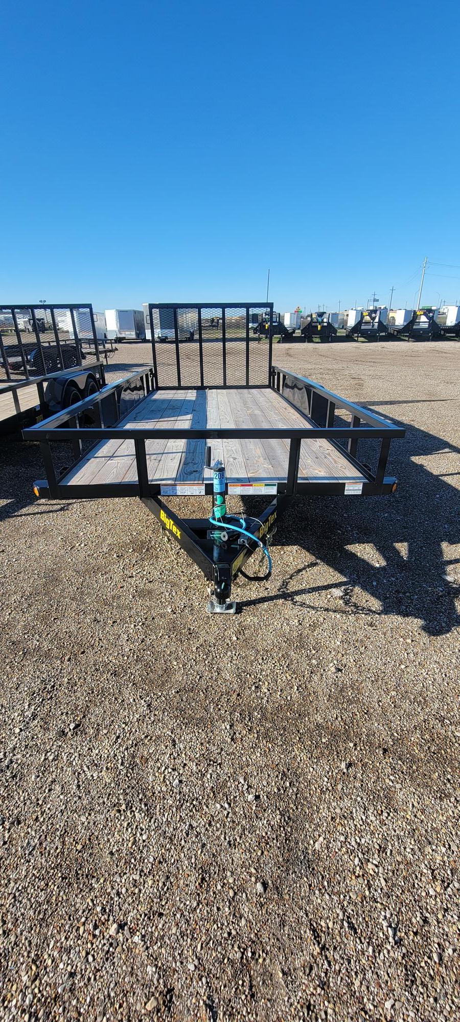 2024 Big Tex Tandem Axle Pipe Top Utility Trailer 77”x 16’ w/4’ Dual Spring Assisted Gate, Spare Tire Mount, Brakes image 2