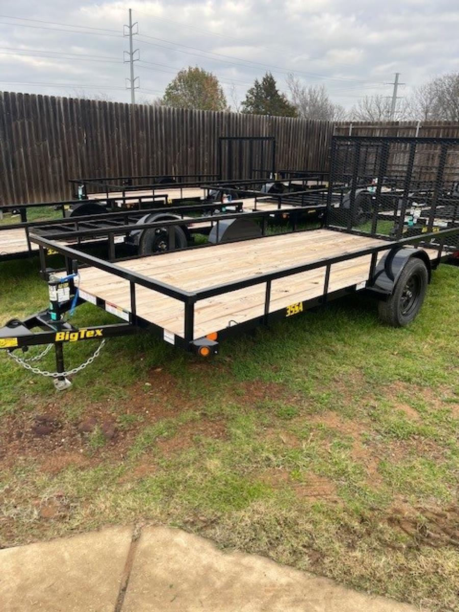 Big Tex 35SA-12BK4RG (77″W x 12’L, Single Axle Utility Trailer with 4′ Spring Assist Ramp Gate and Spare Tire Mount) image 2