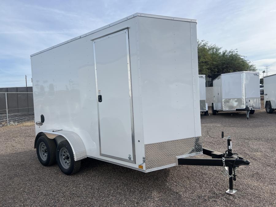 K721 6X12 XKL FLAT TOP V NOSE ENCL CARGO TRAILER image 0