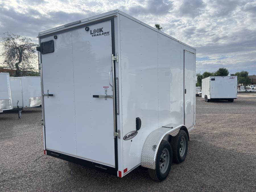 K721 6X12 XKL FLAT TOP V NOSE ENCL CARGO TRAILER image 1
