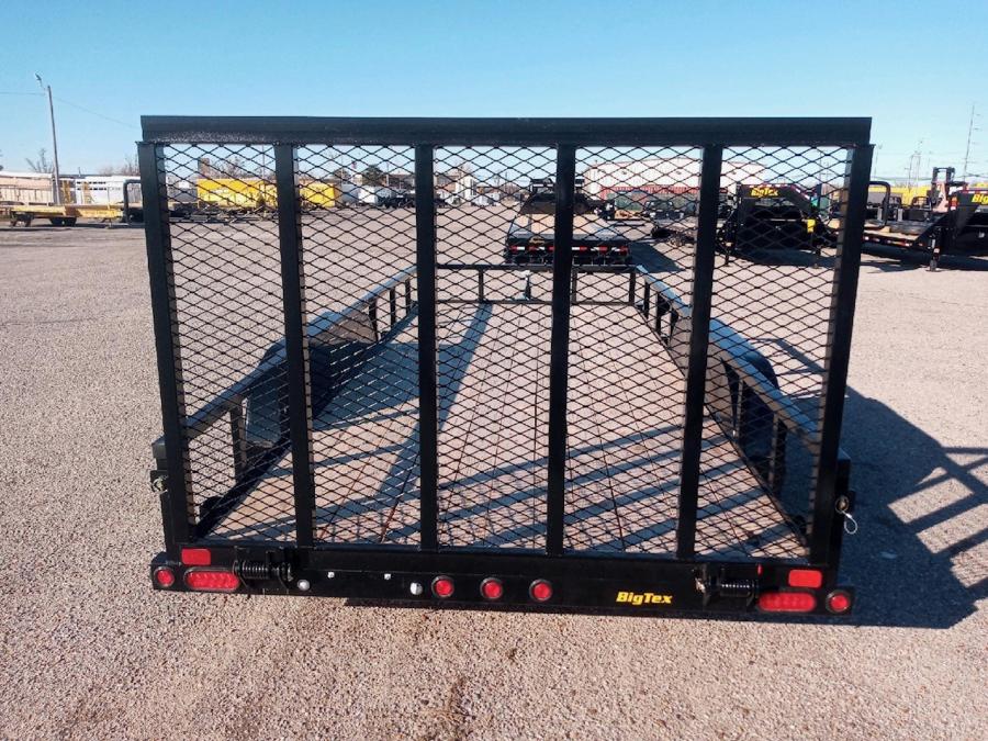 2024 Big Tex Tandem Axle Pipe Top Utility Trailer 77”x 16’ w/ a 4’ dual spring assisted ramp gate, spare tire mount, brakes. image 0