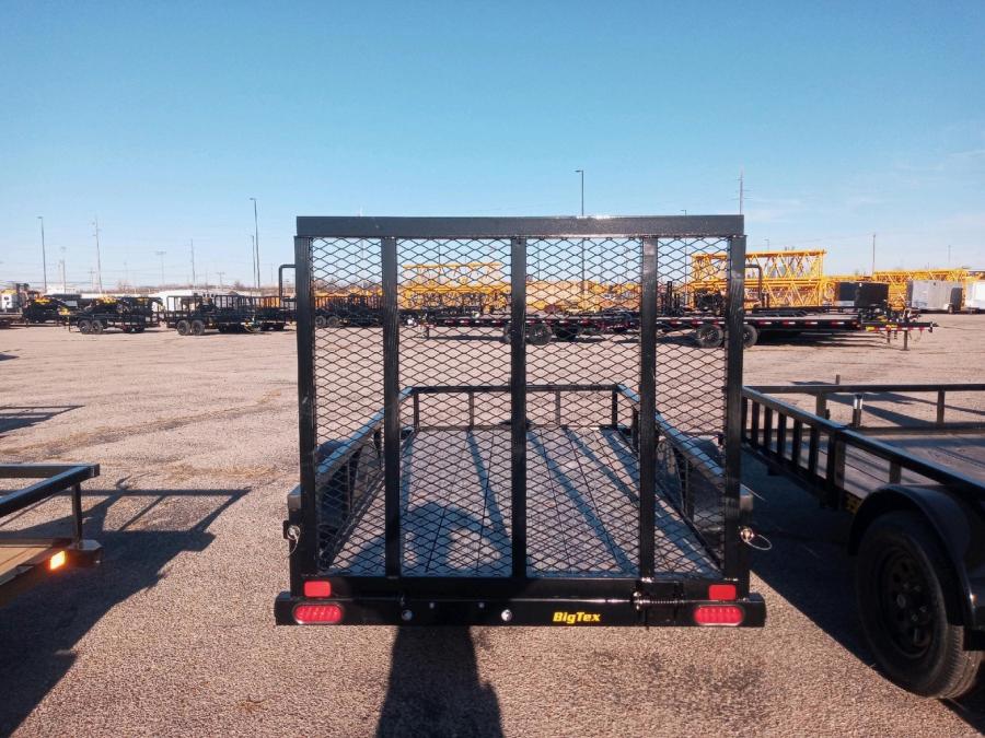 2024 Big Tex Single Axle Pipe Top Utility Trailer 60”x 8’ w/ a 4’ spring assisted ramp gate, spare tire mount. image 2