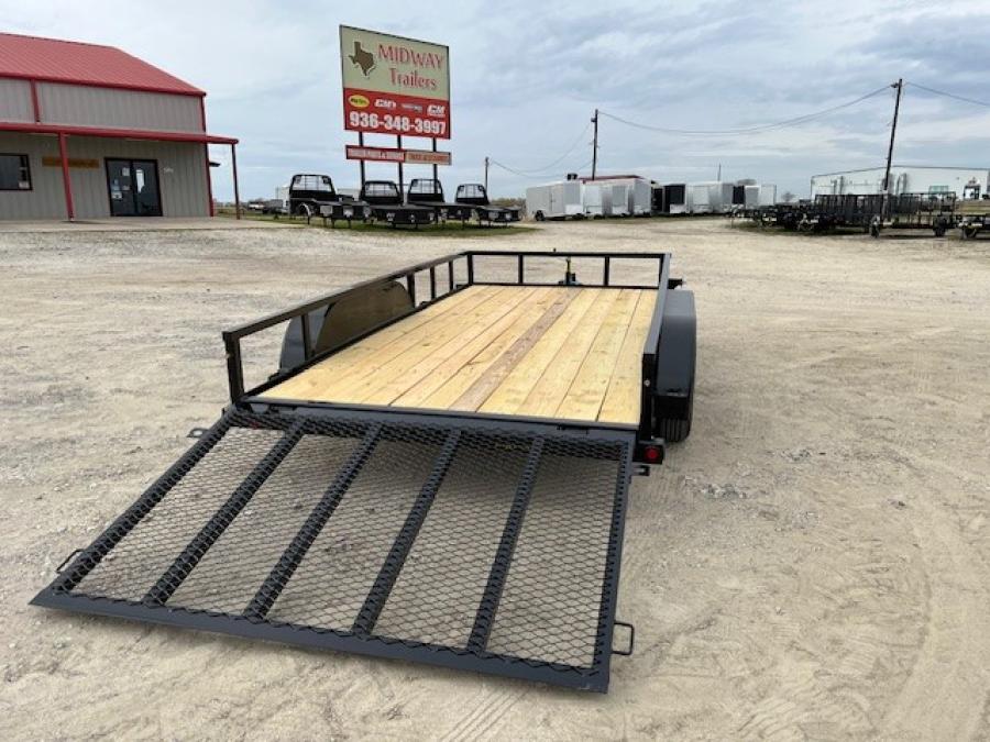 77” x 14′ Tandem Axle Tube Top Utility Trailer image 1